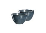 Schale LEONARDO "Keramikschalen Matera ø 15.3 cm 2er Set", blau, Schüsseln, Schale