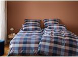 Bettwäsche ELEGANTE "Hamilton", mauve, bleu, B/L: 135cm x 200cm, 1 Stk., 1 Stk., Flanell, B/L: 80cm x 80cm, 2 Stk., Flanell, Obermaterial: 100% Baumwolle, Bettwäsche, Bettwäsche, angenehmes Hautgefühl