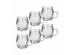 Bierkrug STÖLZLE "Bierkrüge Tübinger 250 ml 6er Set transparent", bunt (transparent), 6 tlg., Glas, Trinkgefäße