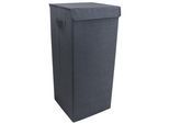 Faltbox VCM "Wäschekorb Wäschebox Stoffbox mit Deckel Dreso L", grau (anthrazit), Aufbewahrungsboxen