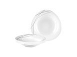 Suppenteller SELTMANN WEIDEN "Suppenteller Trio Highline ø 23,6 cm 6er Set weiß-grau", bunt (weiß, grau), L:23,6cm, Speiseteller