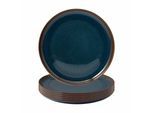 Frühstücksteller "Frühstücksteller Crafted ø 21 cm 6er Set", blau (denim), L:21cm, LIKE. BY VILLEROY & BOCH, Speiseteller