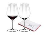 Rotweinglas "Cabernet Merlotgläser inklusive Poliertuch Performance 834 ml 2er Set transparent", bunt (transparent), Glas, RIEDEL THE WINE GLASS COMPANY, Trinkgefäße, Rotweinglas