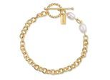 Armband AILORIA "Armband gold/weiße Perle SHOUHEI", weiß, Armbänder, Damen, Armband