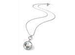 Lange Kette "Gina", Damen, Gr. onesize, Metall, silber (silbern), COLLEZIONE ALESSANDRO, Basic, Halsketten, Anhänger beidseitig mit Glasstein