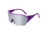 Sportbrille YEAZ "Sport-Sonnenbrille Black/Silver SUNVIBE", Damen, lila (violett, silber), Sonnenbrillen