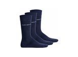 Kurzsocken EMPORIO ARMANI "Socken 3er Pack", Herren, Gr. 40-45, blau (marine), Obermaterial: 74% Baumwolle CO. 24% Polyamid PA. 2% Elasthan EL., Socken