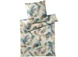 Bettwäsche ELEGANTE "Copacabana", beige (natur), B/L: 135cm x 200cm, 1 Stk., 1 Stk., Satin, B/L: 80cm x 80cm, 2 Stk., Satin, Obermaterial: 50% Baumwolle, 50% Viskose, Bettwäsche, Bettwäsche, angenehmes Hautgefühl