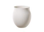 Dekovase VILLEROY & BOCH "Vase Manufacture Collier 18 cm", weiß (blanc), Vasen