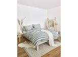 Bettwäsche IRISETTE "Wave-HK 8559", grün (salbei), B/L: 140cm x 200cm, 1 Stk., 1 Stk., Mako-Satin, B/L: 90cm x 70cm, 2 Stk., Mako-Satin, Obermaterial: 100% Baumwolle, Bettwäsche, Bettwäsche, anschmiegsam und atmungsaktiv