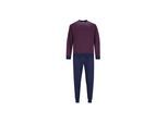 Schlafanzug HAJO "Pyjama", Herren, Gr. 3XL, rot (weinrot), Obermaterial: 100% Baumwolle CO., Homewear-Sets Schlafanzug