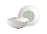 Pastateller VILLEROY & BOCH "Pastaschalen Fleur Couleur ø 24 cm 6er Set", grün (vert), L:24cm, Speiseteller