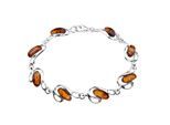 Armband OSTSEE-SCHMUCK "- Ortrun - Silber 925/000 - Bernstein" Gr. 18, silber (silber 925, silberfarben, weiß), Armbänder, Damen, Silber 925 (Sterlingsilber), Armband