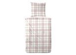 Bettwäsche PRIMERA "Feinbiber-Bettwäsche Christmas Check", braun, B/L: 155cm x 220cm, 1 Stk., 1 Stk., Feinbiber, B/L: 80cm x 80cm, 2 Stk., Feinbiber, Obermaterial: 100% Baumwolle, Bettwäsche, Bettwäsche, mit klassischem Karo