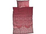 Bettwäsche CASATEX "Demir", rot, B/L: 240cm x 220cm, 1 Stk., 2 Stk., Biber, B/L: 80cm x 80cm & 80cm x 80cm, 3 Stk., Biber, Obermaterial: 100% Baumwolle, Bettwäsche, Bettwäsche, schlichte, elegante, Bettwäsche
