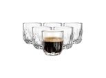 Espressoglas LEONARDO "Espressogläser (3) Gocce 60 ml 6er Set transparent", bunt (transparent), 6 tlg., Glas, Trinkgefäße
