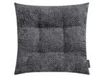Stuhlkissen MAGMA HEIMTEX "ARLO Stuhlkissen Form 55", anthrazit, gesteppt unifarben, B:35cm H:5cm L:35cm, Chenille, Faserbällchen (Polyester), Polyester, Dekokissen_Sitzkissen_Kissenhüllen, Stuhlkissen, Komfort trifft Stil: Hochwertiges Stuhlkissen mit robuster Webstruktur