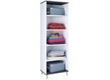 Mehrzweckschrank VCM "Holz Kleiderschrank Schuhregal Flur Regal Landos", grau (weiß, anthrazit), Schränke, Mehrzweckschrank