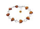 Armband OSTSEE-SCHMUCK "- Herz - Silber 925/000 - Bernstein" Gr. 18, silber (silber 925, silberfarben, weiß), Armbänder, Damen, Silber 925 (Sterlingsilber), Armband