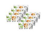 Kinderbecher RITZENHOFF & BREKER "Kindergläser Happy Zoo 205 ml 24er Set bunt", bunt, 24 tlg., Glas, Trinkgefäße, Kinderbecher