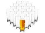 Bierglas VAN WELL "Willi Becher geeicht 0,5 l 24er Set transparent", bunt (transparent), 24 tlg., Glas, Trinkgefäße