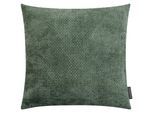 Dekokissen MAGMA HEIMTEX "ARLO Kissen 45x45", dunkelgrün, unifarben, B:45cm H:8cm L:45cm, Chenille, Faserbällchen (Polyester), Polyester, Dekokissen_Sitzkissen_Kissenhüllen, Luxuriöses Zierkissen mit samtiger Struktur in zeitlosem Design