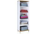 Mehrzweckschrank VCM "Holz Kleiderschrank Schuhregal Flur Regal Landos", braun (weiß, honig, eiche), Schränke, Mehrzweckschrank