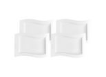 Speiseteller VILLEROY & BOCH "Gourmetteller NewWave 33 x 24 cm 4er Set weiß", weiß, Speiseteller, Speiseteller