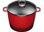 Kochtopf KING, rot, H:18cm Ø:24cm, Töpfe, Kochtopf, mit keramischer Innenbeschichtung, Ø 24 cm, 7 Liter, Induktion