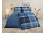 Wendebettwäsche TOM TAILOR HOME "Eric in Gr. 135x200 oder 155x220 cm", blau (blau, marine), B/L: 135cm x 200cm, 1 Stk., 1 Stk., Renforcé, B/L: 80cm x 40cm, 3 Stk., Renforcé, Obermaterial: 100% Baumwolle, Bettwäsche, Wendebettwäsche, mit Reißverschluss, mit GRATIS-Zugabe: Sportbeutel aus 100% Baumwolle