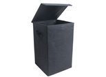 Faltbox VCM "Wäschekorb Wäschebox Stoffbox mit Deckel Dreso M", grau (anthrazit), Aufbewahrungsboxen