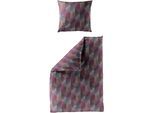 Bettwäsche BIERBAUM "4087", lila (plum), B/L: 155cm x 220cm, 1 Stk., 1 Stk., Mako-Satin, B/L: 80cm x 80cm, 2 Stk., Mako-Satin, Obermaterial: 100% Baumwolle, Bettwäsche, Bettwäsche, Mako-Satin, 100 % Baumwolle, pflegeleicht
