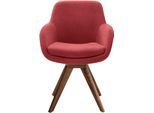 Esszimmerstuhl MUSTERRING "Tavia", rot (bordeaux, wild, nussbau), B:62cm H:86cm T:66cm, Stühle, Esszimmerstuhl, Stativgestell Wildnussbaum, Drehfunktion optional, diverse Farben