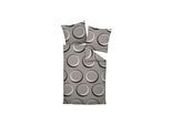 Bettbezug JANINE "Bettwäsche J.D. 1er Pack" Gr. M, grau (taupe, braun), B:155cm L:220cm, Buntgewebe, Bettbezüge
