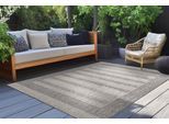 Teppich KAYOOM "Nibru 125", silber, B:60cm H:5mm L:110cm, Polypropylen, Teppiche, Teppich, Flachgewebe, In- und Outdoor geeignet, schnell trocknend