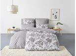 Bettwäsche OTTO HOME "Nordby", grau, B/L: 155cm x 220cm, 1 Stk., 1 Stk., Renforcé, B/L: 80cm x 80cm, 2 Stk., Renforcé, Obermaterial: 100% Baumwolle, Bettwäsche, Bettwäsche, Bettwäsche aus Baumwolle, skandinavisches Design, ab Größe 135x200 cm