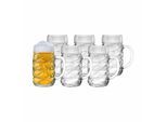 Bierkrug STÖLZLE "Bierkrüge Diamond 500 ml 6er Set transparent", bunt (transparent), Glas, Trinkgefäße