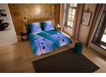 Wendebettwäsche "Davine", blau (petrol), B/L: 135cm x 200cm, 1 Stk., 1 Stk., Microfaser, B/L: 80cm x 80cm, 2 Stk., Microfaser, Obermaterial: 100% Polyester, PURE LUXURY COLLECTION, Bettwäsche, Wendebettwäsche, Mikrofaser, 135x200, Pflegeleicht, Reißverschluss, Wendeoptik, Petrol