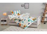 Kinderbettwäsche OTTO HOME "CUDDLEE", blau (baustelle), B/L: 135cm x 200cm, 1 Stk., 1 Stk., Renforcé, B/L: 40cm x 80cm, 2 Stk., Renforcé, Obermaterial: 100% Baumwolle, Bettwäsche, in vielen Designs: Dino,Einhorn,Weltraum,Baustelle,Herz,Trecker,Safari