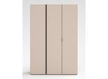 Kleiderschrank HOME AFFAIRE "RUBINO, Drehtürenschrank,Schlafzimmerschrank mit hochwertigem Alugriff", kaschmir matt lackiert, B:150cm H:223cm T:60cm, FSC-zertifizierter Holzwerkstoff, Schränke, Kleiderschrank, Made in Italy, in Breite wählbar, Basisausführung, Zubehör extra