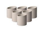 Duftkerze VILLEROY & BOCH "Duftkerzen Energy New Moon Home ø 8,6 x 9,1 cm 6er Set beige", beige, 6 tlg., Kerzen