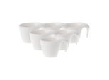Espressotasse VILLEROY & BOCH "Mokka-/Espressotassen Flow 100 ml 6er Set weiß", weiß, Porzellan, Trinkgefäße, Espressotasse