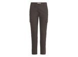 Cargohose OXMO "Cargohose OXPaler", Damen, Gr. 40, N-Gr, grau (ebony), Obermaterial: 98% Baumwolle CO. 2% Elasthan EL., Hosen Cargohose