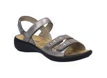 Sandale JOSEF SEIBEL "Ibiza 86, platin", Damen, Gr. 42, grau (platin), Obermaterial: 100% Rindsleder Leather cow., Schuhe Sandale