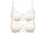 Minimizer-BH SUSA "2er Pack Minimizer BH mit Bügel London", Damen, Gr. 105, Cup B, beige (champagner champagner), Obermaterial: 77% Polyamid PA. 23% Elasthan EL., BHs Minimizer-BH