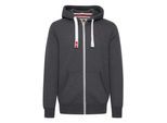 Kapuzensweatjacke SOLID "Kapuzensweatjacke SDBennZip", Herren, Gr. M, grau (med grau m), Obermaterial: 50% Baumwolle CO. 50% Polyester PES., Sweatjacken