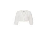 Dirndlbluse NÜBLER "Dirndlbluse 3/4 Arm Charlotte", Damen, Gr. 40, beige (creme), Obermaterial: 100% Polyester PES., Blusen Dirndlbluse