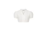 Dirndlbluse NÜBLER "Dirndlbluse kurzarm Valentina", Damen, Gr. 38, beige (creme), Obermaterial: 100% Baumwolle CO., Blusen Dirndlbluse