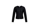 Strickjacke NÜBLER "Strickjacke Anni", Damen, Gr. 38, schwarz, Obermaterial: 50% Baumwolle CO. 50% Polyacryl PAN., Strickjacken Strickjacke