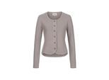 Strickjacke NÜBLER "Strickjacke Yvonne", Damen, Gr. XS, silber, Obermaterial: 100% Baumwolle CO., Strickjacken Strickjacke